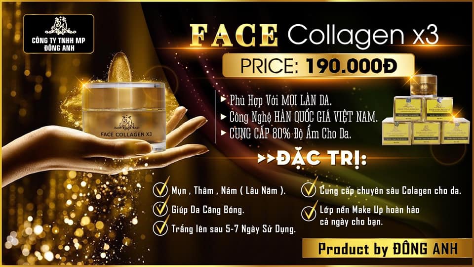 Kem face Collagen X3 Mỹ Phẩm Đông Anh - FACE