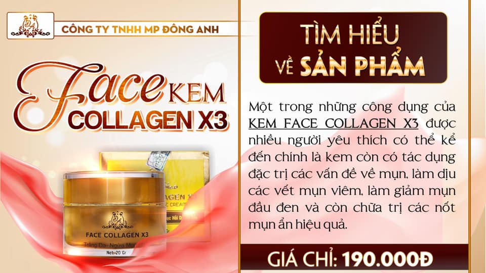 Kem face Collagen X3 Mỹ Phẩm Đông Anh - FACE