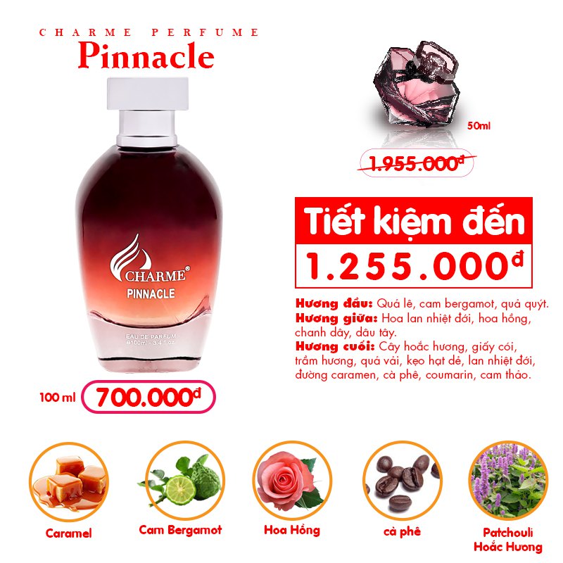 Nước hoa nữ Charme Pinnacle 100ml chính hãng - 8938509617103