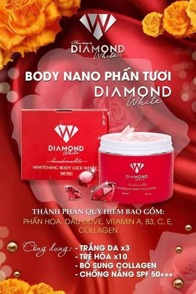 Kem body Nano phấn tươi Diamond White chính hãng - 8938531802201