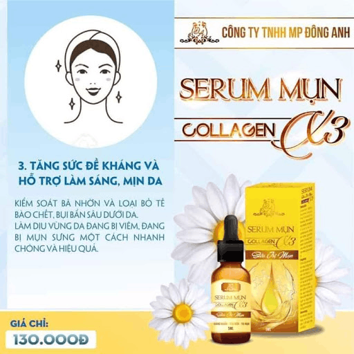 Serum trị mụn Collagen X3 Mỹ Phẩm Đông Anh