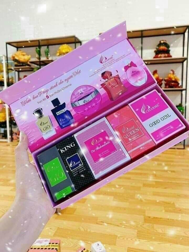 Set 5 Chai Nước Hoa Charme Mini 10ml Set 5 Chai Nước Hoa Charme Mini 10ml