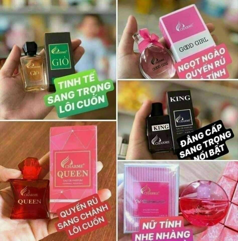 Set 5 Chai Nước Hoa Charme Mini 10ml Set 5 Chai Nước Hoa Charme Mini 10ml
