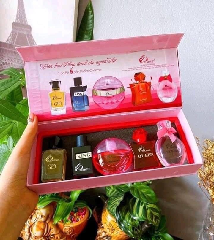 Set 5 Chai Nước Hoa Charme Mini 10ml Set 5 Chai Nước Hoa Charme Mini 10ml