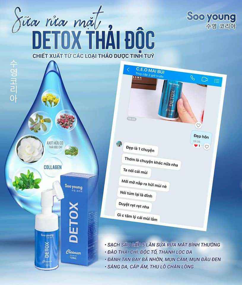 Sữa rửa mặt Detox Cleanser Soo Young - 8938532152114