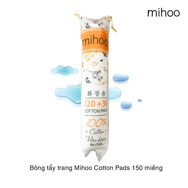 Bông tẩy trang Mihoo 150 miếng chính hãng