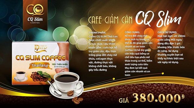 Cafe hòa tan hỗ trợ giảm cân CQ 3in1 công ty Chanel Châu chính hãng - 8938518583093