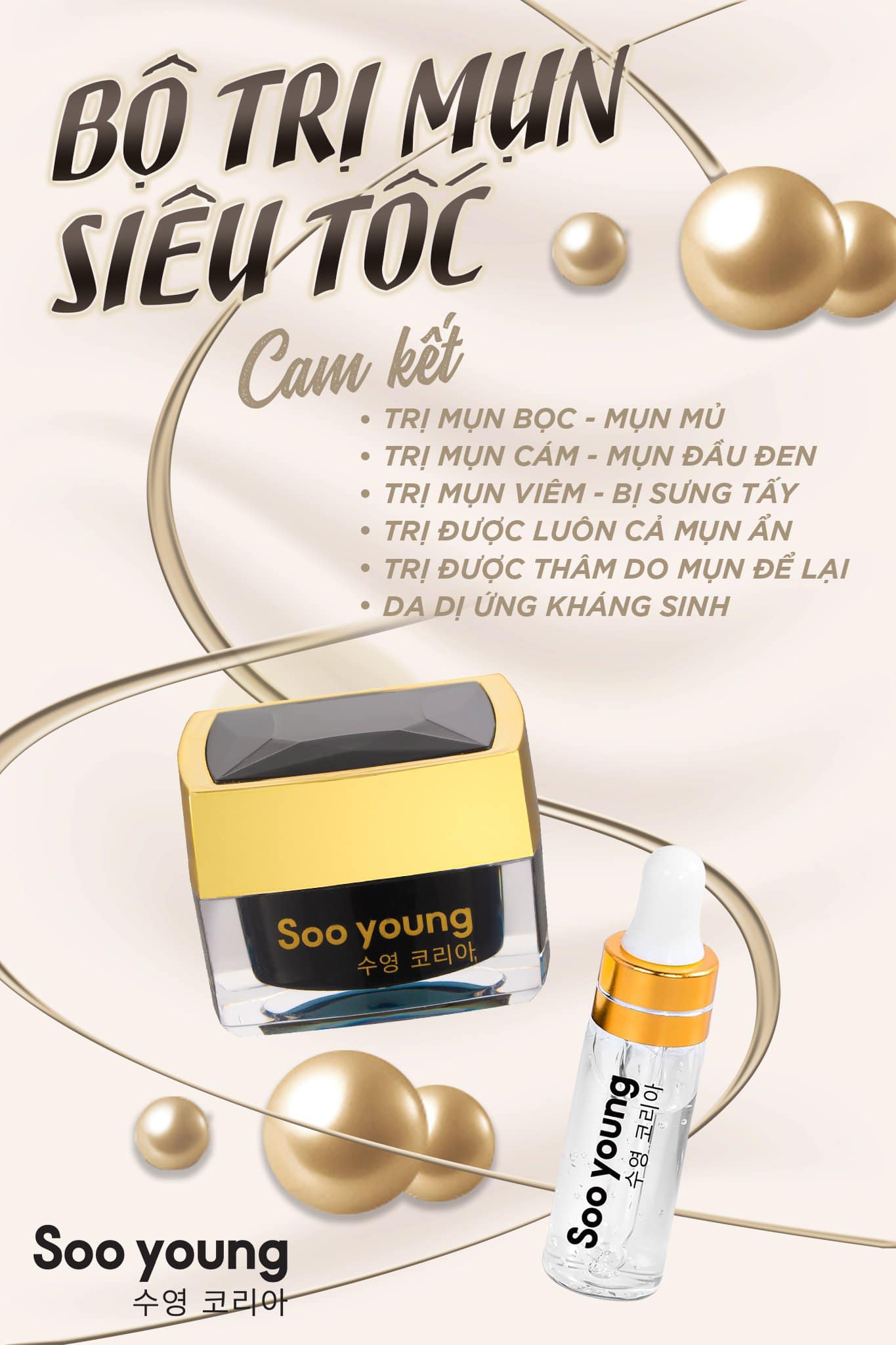 Combo kem và serum mụn Soo Young chính hãng - 8938532152015