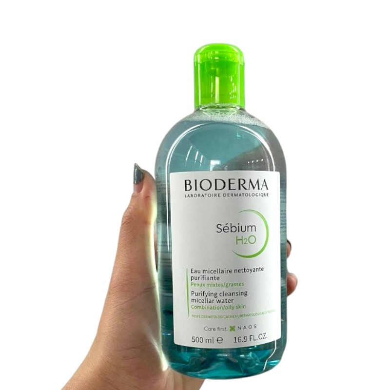 Nước Tẩy Trang Bioderma Màu Xanh Sébium H2O 500ml Dành Cho Da Dầu & Hỗn Hợp Nước Tẩy Trang Bioderma Màu Xanh Sébium H2O 500ml Dành Cho Da Dầu & Hỗn Hợp