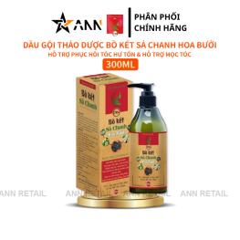 Dầu Gội Thảo Dược Bồ Kết Sả Chanh Hoa Bưởi Hỗ Trợ Mọc Tóc 300ml