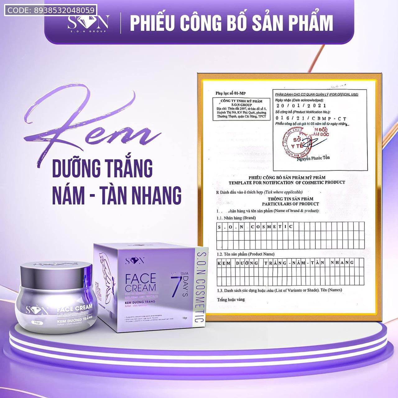 Kem Face SON Màu Tím Giúp Giảm Thâm Nám Kem Face SON Màu Tím Giúp Giảm Thâm Nám