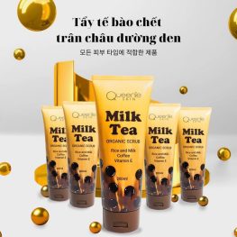 Tẩy tế bào trân châu đường đen Queenie Skin Milk Tea Organic Scrub