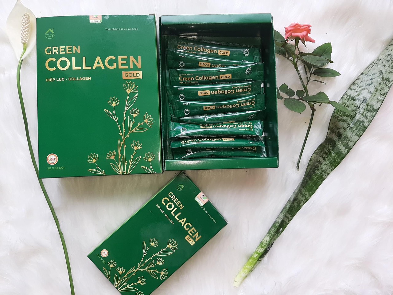 17592-z3713315137786-1f6e5776c16d4ec5746c0aa8906c8c6b-8.jpg Diệp Lục Collagen Gold Hộp Lớn 30 Gói Green Family - 8936095911353