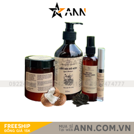 Combo Cốt Gội Bồ Kết Ủ Xả Bưởi Dừa Phương Anh Cosmetic