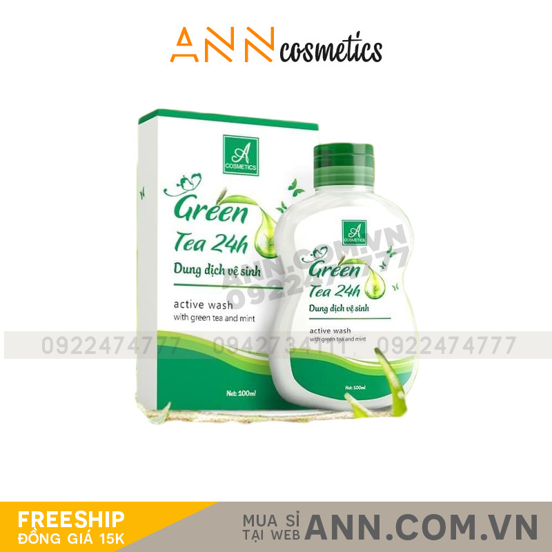 Dung dịch vệ sinh green tea 24h A Cosmetics Phương Anh