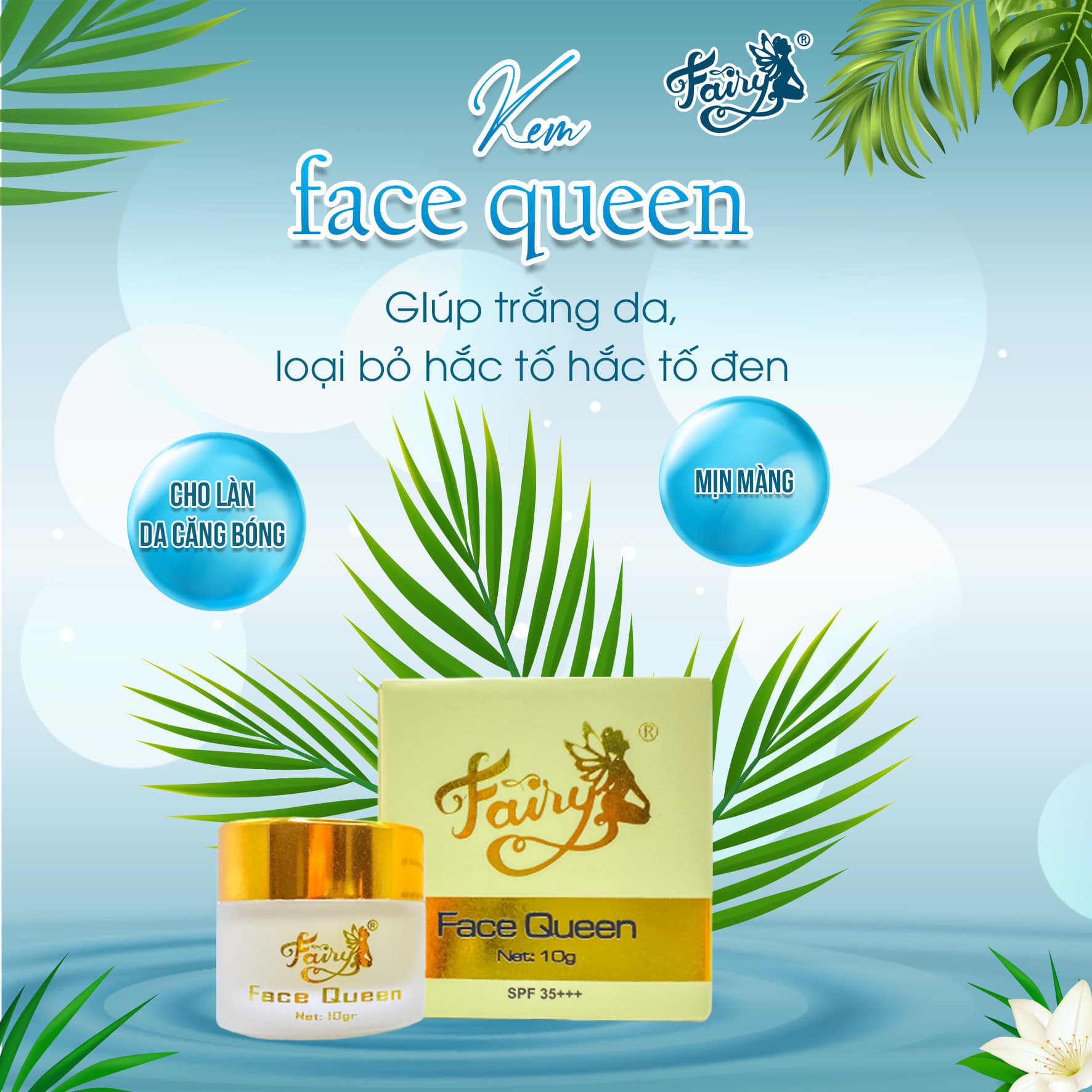 Kem Face Queen Dưỡng Trắng Da Mặt Cao Cấp Fairy Cosmetics Phiên Bản Mini 10gr - 8936115877751