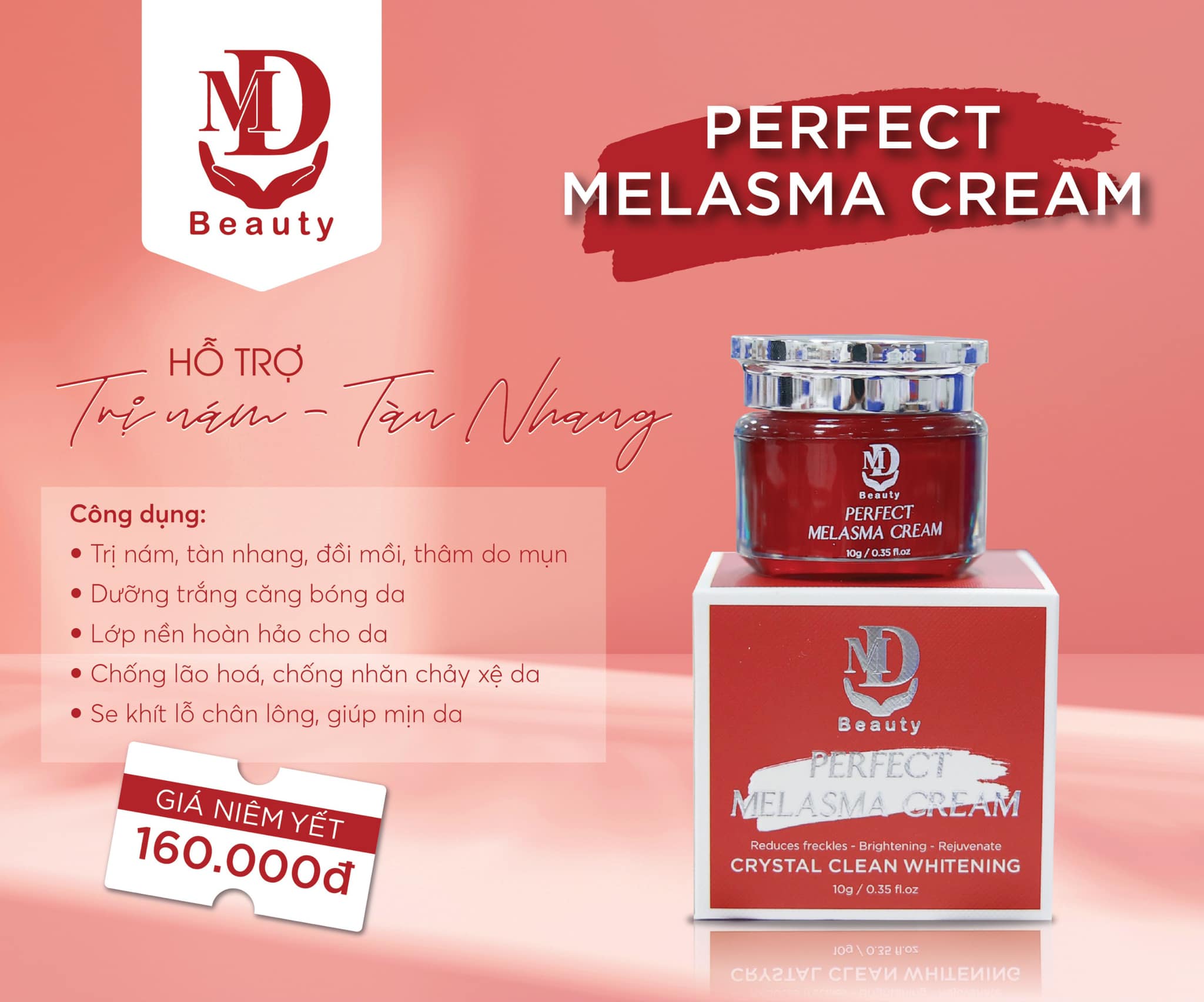 Kem Nám Lựu Đỏ Mini MD Beauty Perfect Melasma Cream - 8938510826525