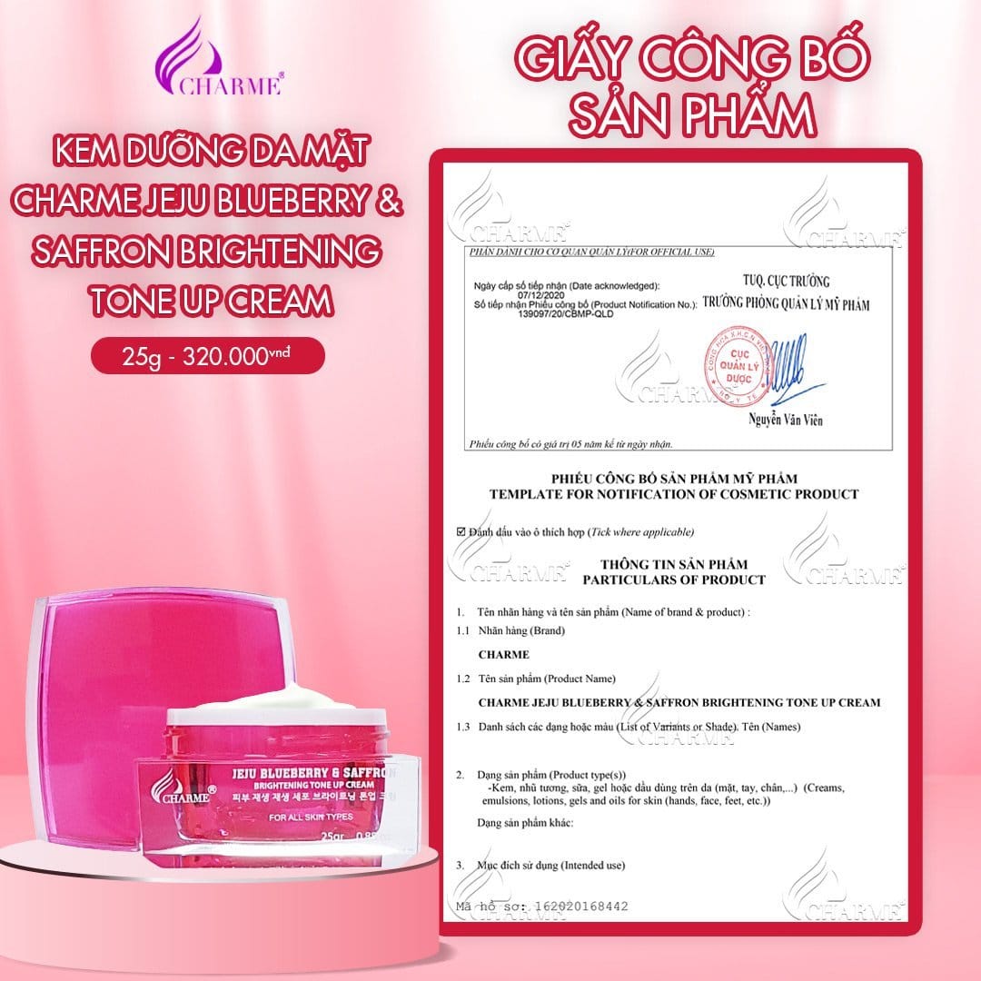 19223-300875572-3286516365005955-2734620824880038648-n-2.jpg Kem Face Hàn Quốc Dưỡng Trắng Charme Jeju Blueberry & Saffron - 8809273480234