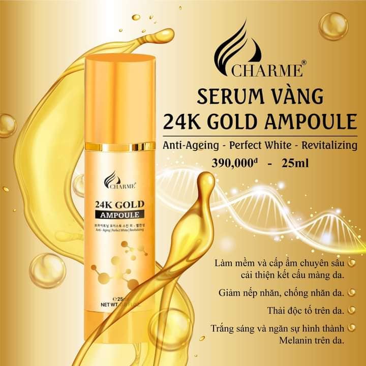 19225-129980331-2217572471720608-9035115669056828494-n-3.jpg Serum Dưỡng Trắng Da Hàn Quốc Charme 24k Gold Ampoule - 8809273480197