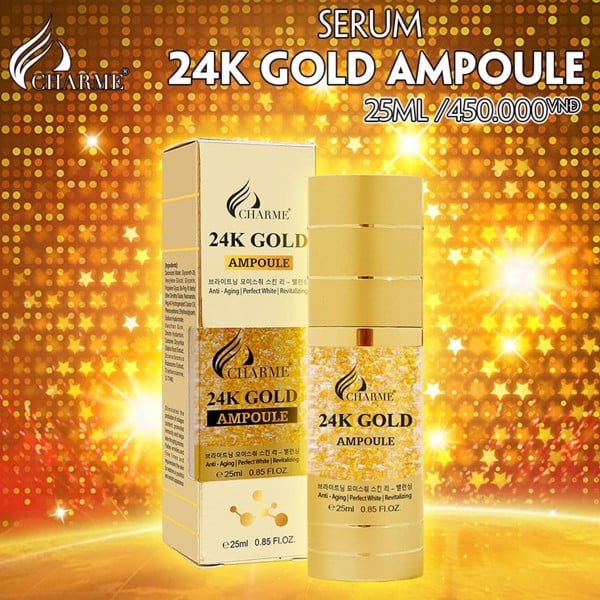 Serum Dưỡng Trắng Da Hàn Quốc Charme 24k Gold Ampoule Serum Dưỡng Trắng Da Hàn Quốc Charme 24k Gold Ampoule
