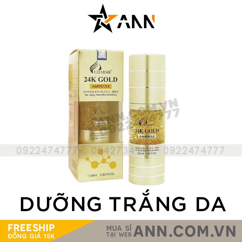 19225-98-2.png Serum Dưỡng Trắng Da Hàn Quốc Charme 24k Gold Ampoule - 8809273480197