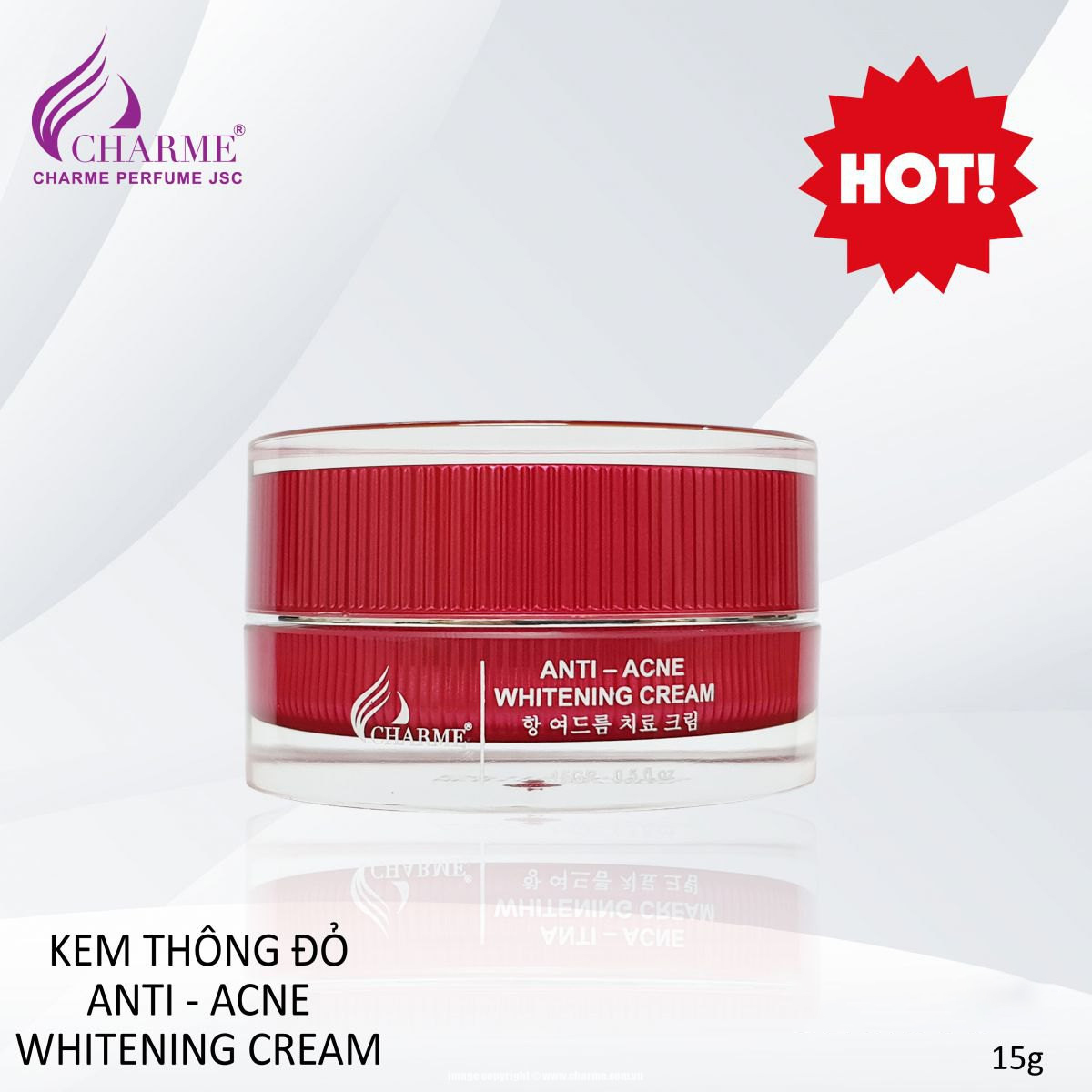 Kem Face Mụn Hàn Quốc Charme Anti Acne Whitening Cream - 8809273480210