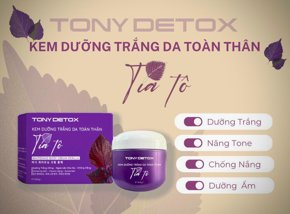 Kem Body Tía Tô Tony Detox Dưỡng Trắng Da Toàn Thân - BDTIATO01