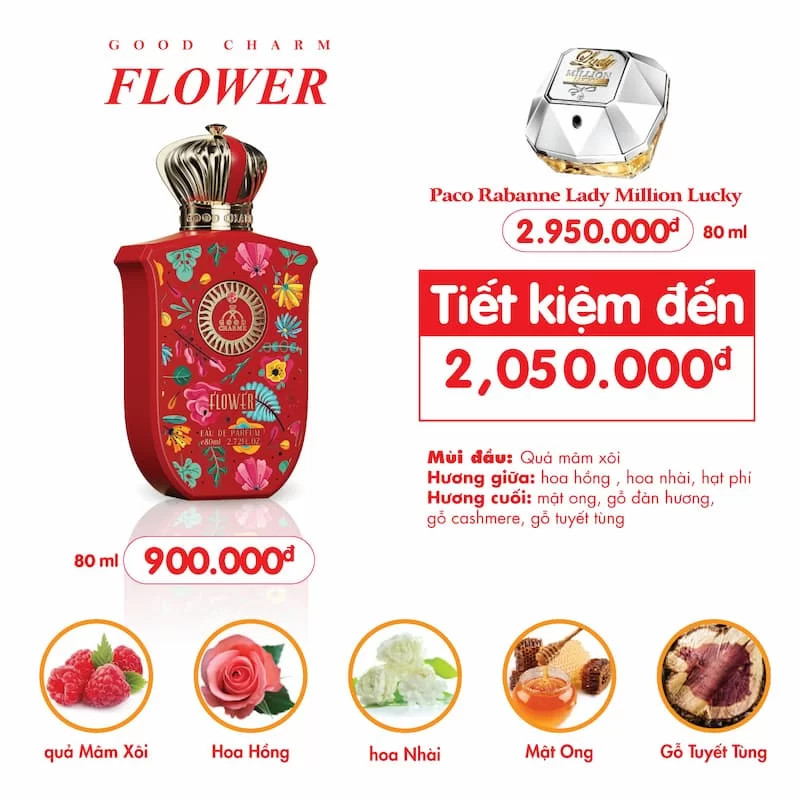 Nước Hoa Nữ Good Charme Flower 80ml - GCFLOWER