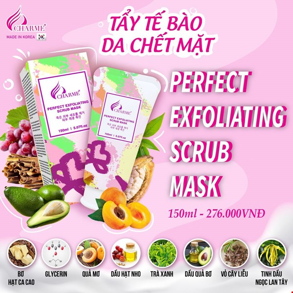 Tẩy Tế Bào Chết Da Mặt Charme Perfect Exfoliating Scrub Mask Tẩy Tế Bào Chết Da Mặt Charme Perfect Exfoliating Scrub Mask
