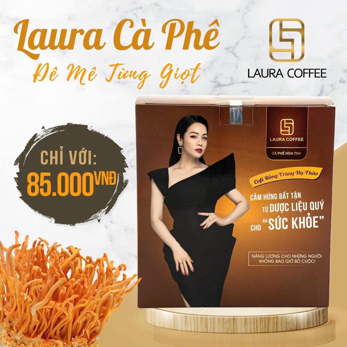 Combo 5 Hộp Cà Phê Đông Trùng Hạ Thảo Laura Coffee Nhật Kim Anh
