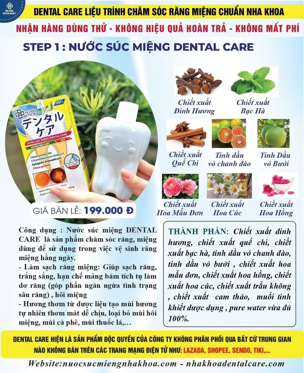 Nước Súc Miệng Dental Care Nha Khoa Doctor Beauty - 8936189838832