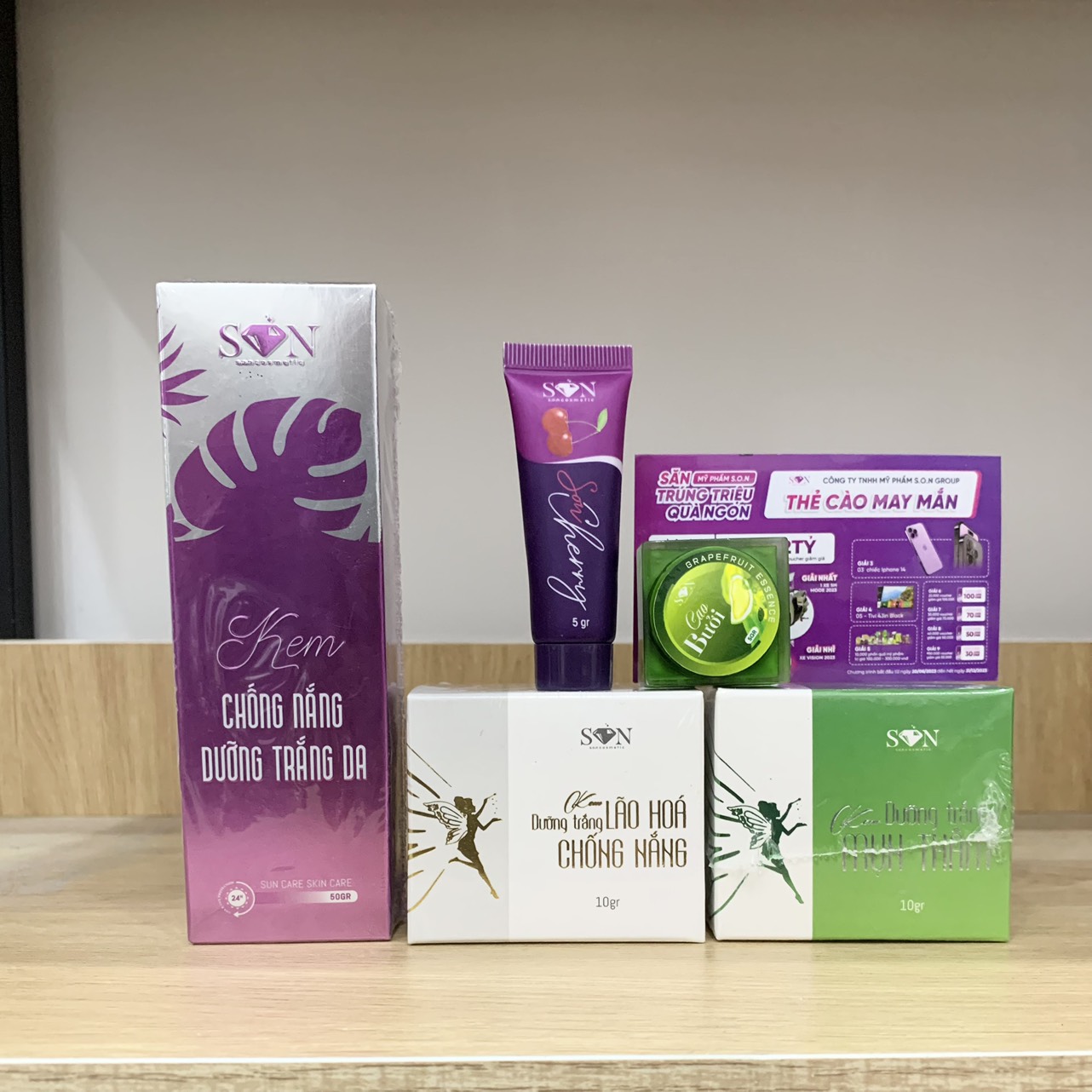 Combo Face Mụn Thâm Trắng Xanh SON Cosmetic + Chống Nắng SON Cosmetic - COMBOSON4