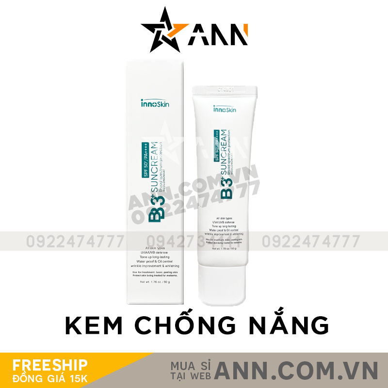 21360-b3-xanh-2.png Kem Chống Nắng B3 InnoSkin Màu Xanh Cho Da Khô - 8809315252461