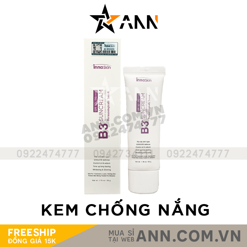 21372-b3-tim-2.png Kem Chống Nắng B3 InnoSkin Màu Tím Cho Da Dầu - 8809315252522