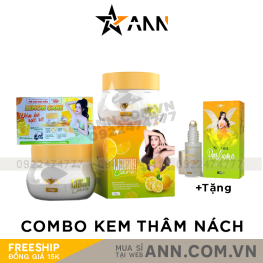 Combo Kem Thâm Nách SON Cosmetic Lemon Care Tặng Serum Huyết Thanh