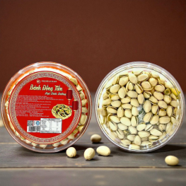 Hộp Quà Tết Hạt Dẻ Cười 500g - Hộp Tròn - 8936208933968