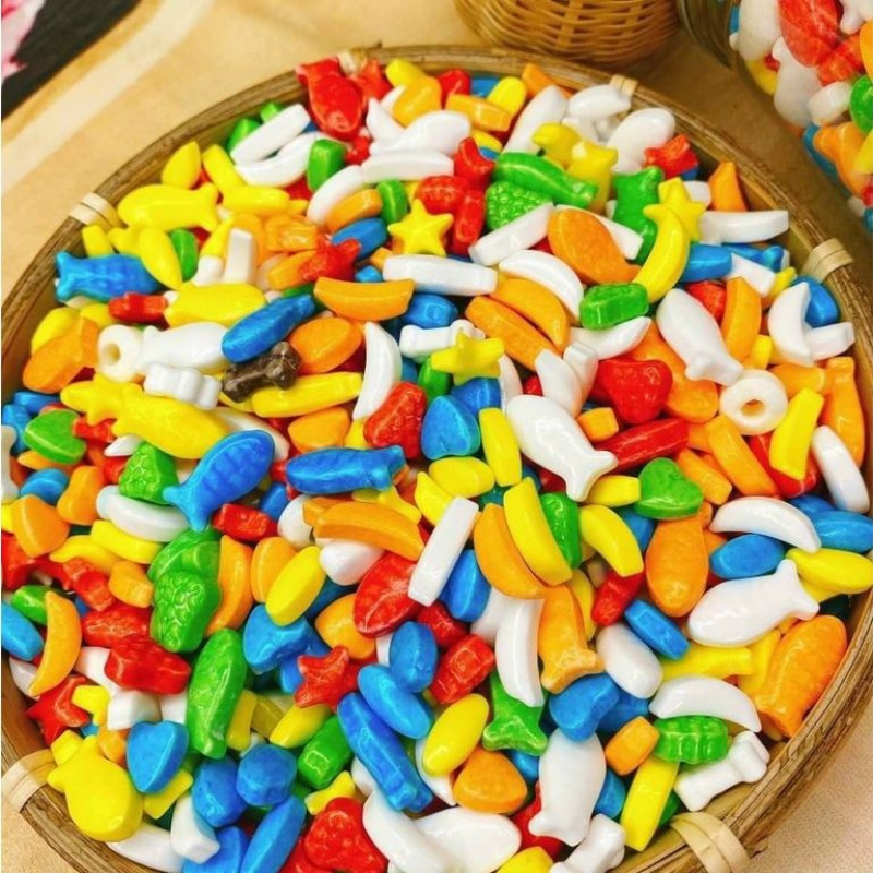 Kẹo Ngũ Sắc Trái Cây - Kẹo Cứng Hộp Trái Tim 350g Hộp Quà Tết 2026 Kẹo Ngũ Sắc Trái Cây - Kẹo Cứng Hộp Trái Tim 350g Hộp Quà Tết 2026