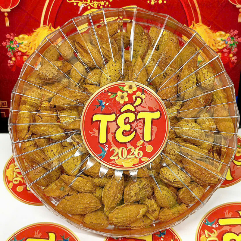 Hộp Quà Tết Hạnh Nhân Rang Bơ 350g - Hộp Sun Khía Hộp Quà Tết Hạnh Nhân Rang Bơ 350g - Hộp Sun Khía