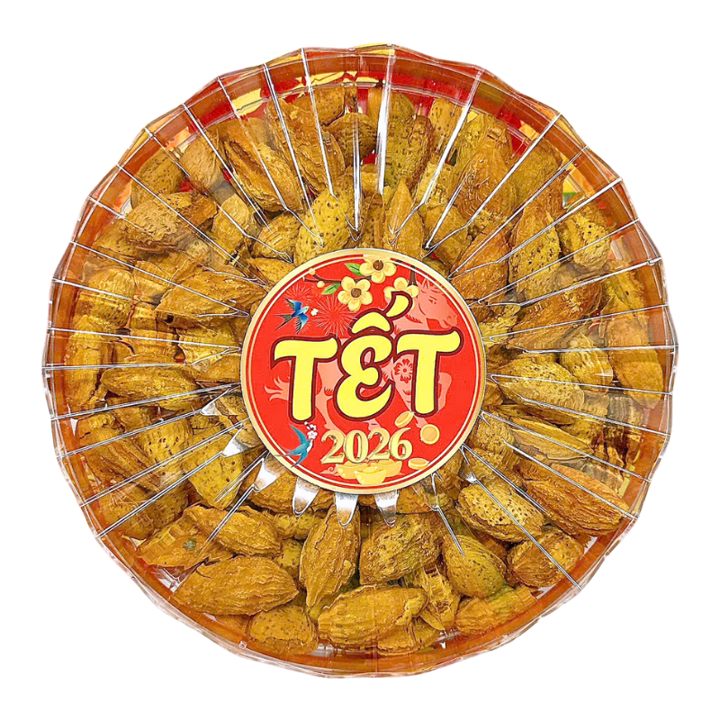 Hộp Quà Tết Hạnh Nhân Rang Bơ 350g - Hộp Sun Khía Hộp Quà Tết Hạnh Nhân Rang Bơ 350g - Hộp Sun Khía