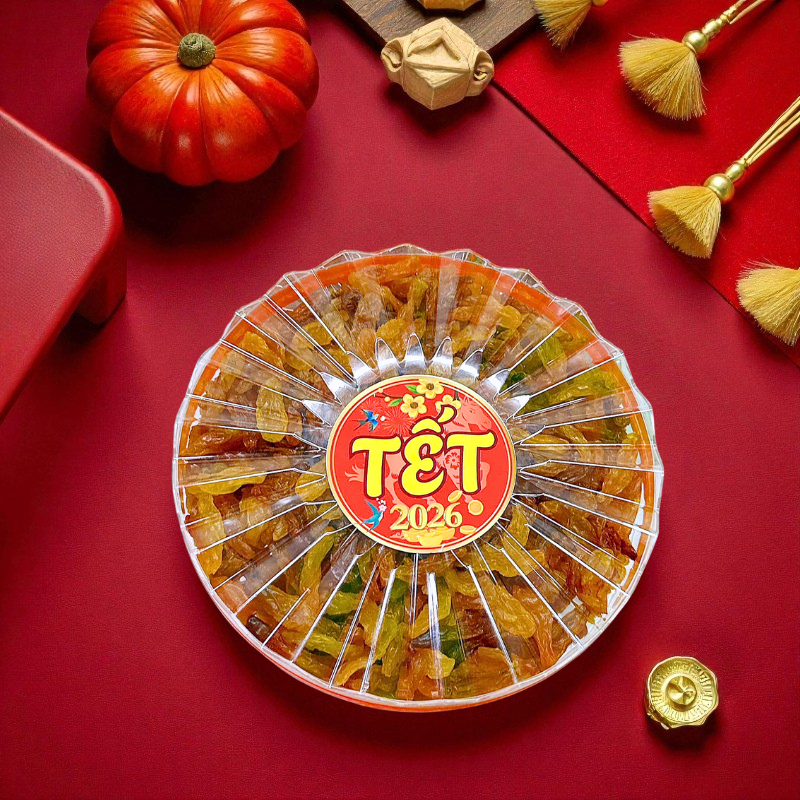 Hộp Nho Vàng Sun Khía 450G Hộp Tết Hộp Nho Vàng Sun Khía 450G Hộp Tết