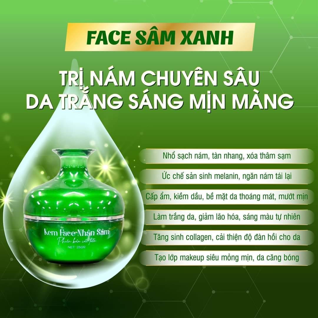 Kem Face Nhân Sâm Xanh N Collagen Phiên Bản Cải Tiến Kem Face Nhân Sâm Xanh N Collagen Phiên Bản Cải Tiến