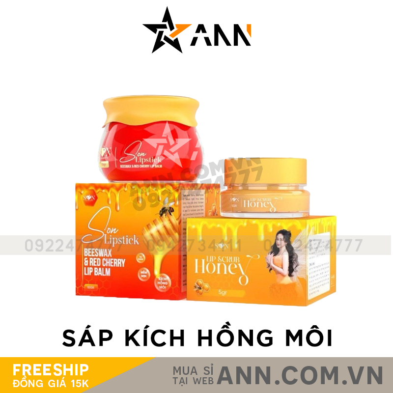23326-sap-ong-son-2.png Combo Son Dưỡng Sáp Ong Kích Hồng Môi Dưỡng Môi Lipstick SON Cosmetic - SONLIPSTICK