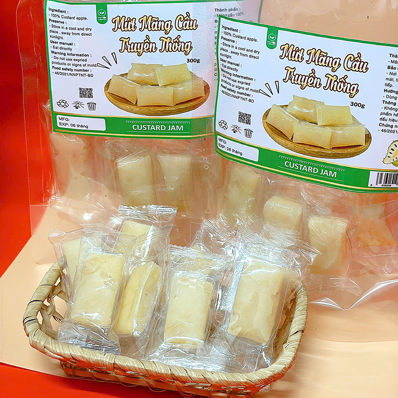 23376_z6125807755558-7974ccadfd833e1483205a4cc9a7bc51_20241213162753-1.jpg Mứt Mãng Cầu Truyền Thống Túi Zip 300g - MMCTZ
