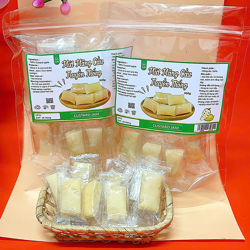 23376_z6125807780021-6fecbdd8892d76178e780b7c190a8881_20241213162754-1.jpg Mứt Mãng Cầu Truyền Thống Túi Zip 300g - MMCTZ