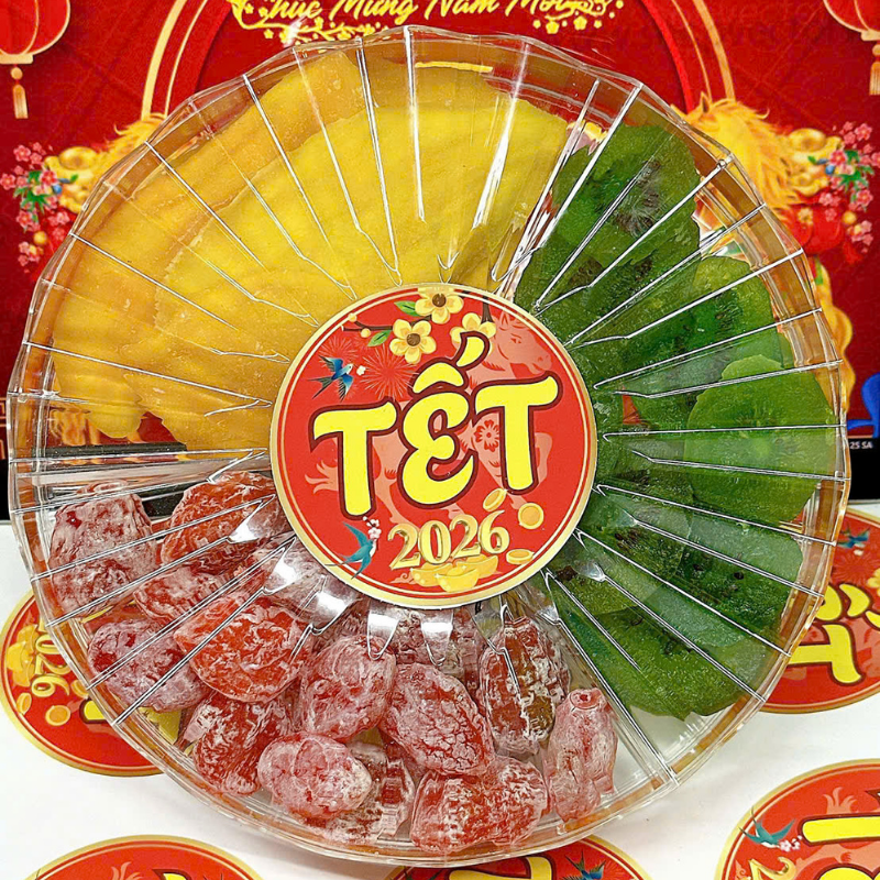 Hộp Quà Tết Set Mứt 3 Vị Trái Cây 450g - Hộp Sun Khía Hộp Quà Tết Set Mứt 3 Vị Trái Cây 450g - Hộp Sun Khía