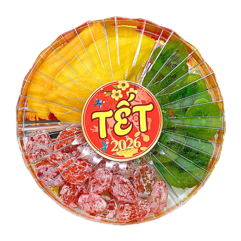 Hộp Quà Tết Set Mứt 3 Vị Trái Cây 450g - Hộp Sun Khía Hộp Quà Tết Set Mứt 3 Vị Trái Cây 450g - Hộp Sun Khía