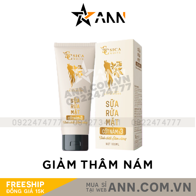23649-srm-nam-sica-1.png Sữa Rửa Mặt Sica White Cốt Nám X3 Tinh Chất Sen Vàng - 8938515360819