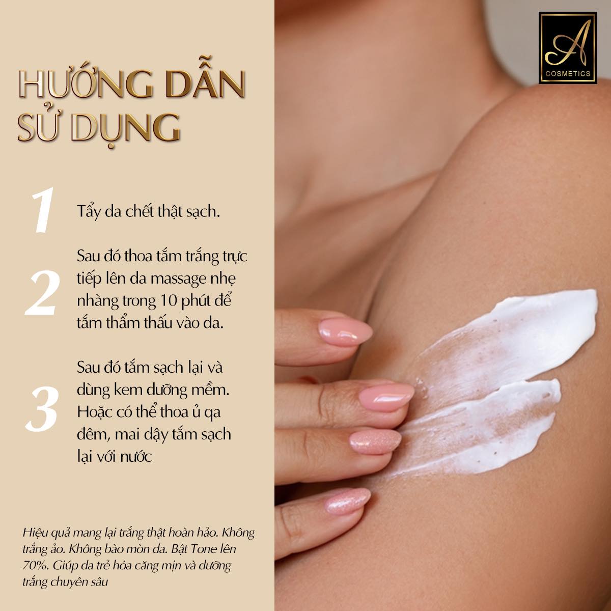 Kem Tắm Trắng Mềm Nước Hoa A Cosmetics Mỹ Phẩm Phương Anh Phiên Bản 2024