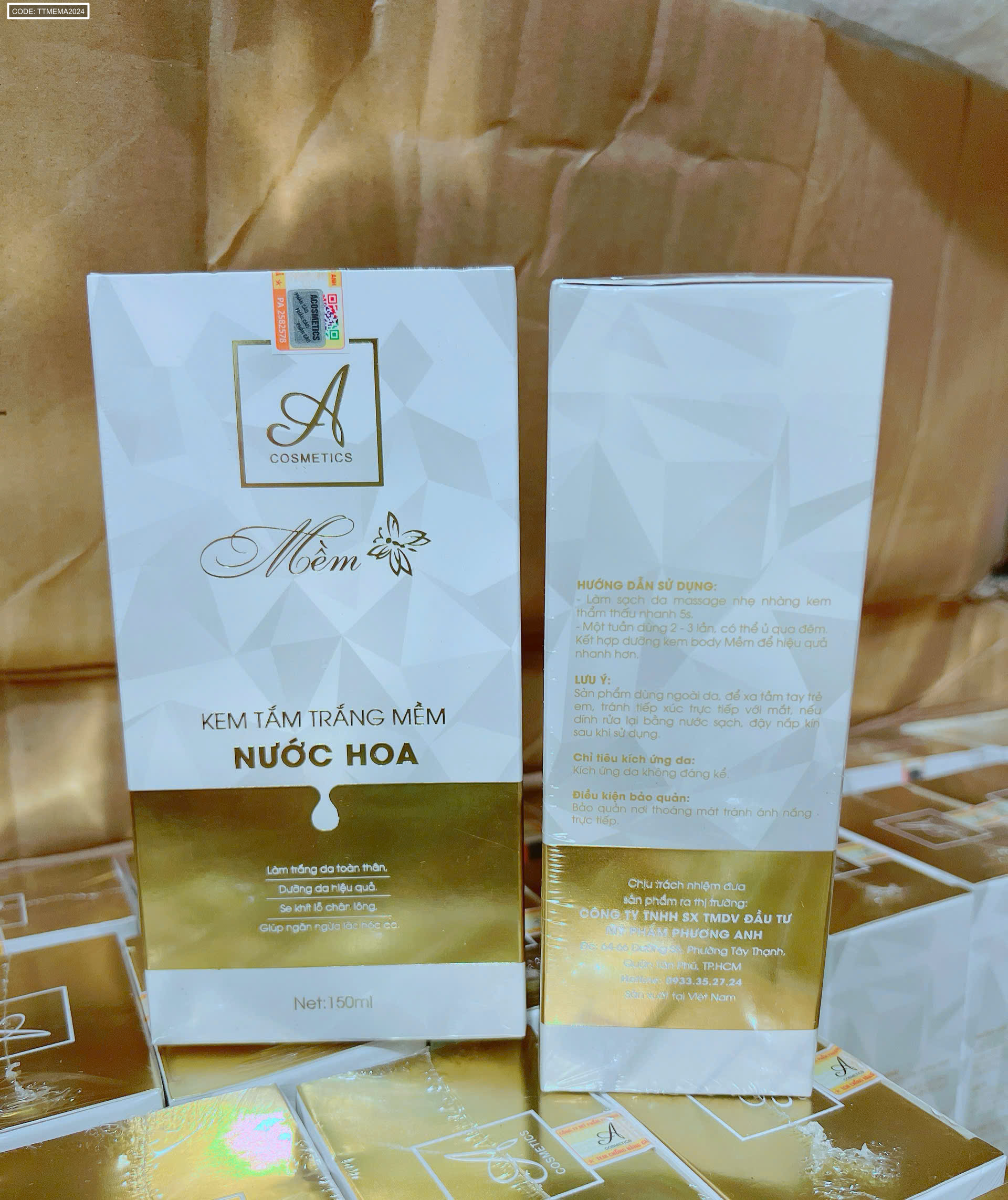 Kem Tắm Trắng Mềm Nước Hoa A Cosmetics Mỹ Phẩm Phương Anh Phiên Bản 2024