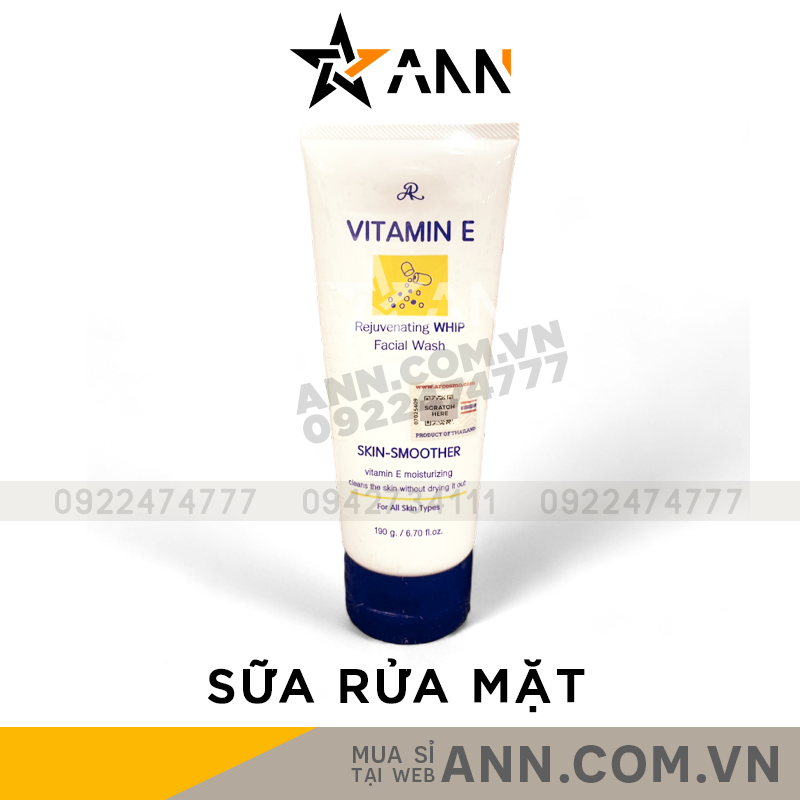 24393_76_20240529120523-3.png Sữa Rửa Mặt Vitamin E AR Thái Lan Tuýp 190g - 8850722093352